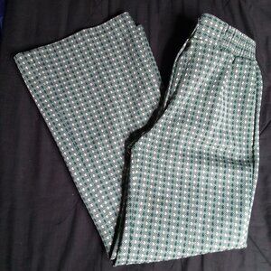 Deadstock Vintage K-Mart Mod Dots Stripe Polyester Pants Flared